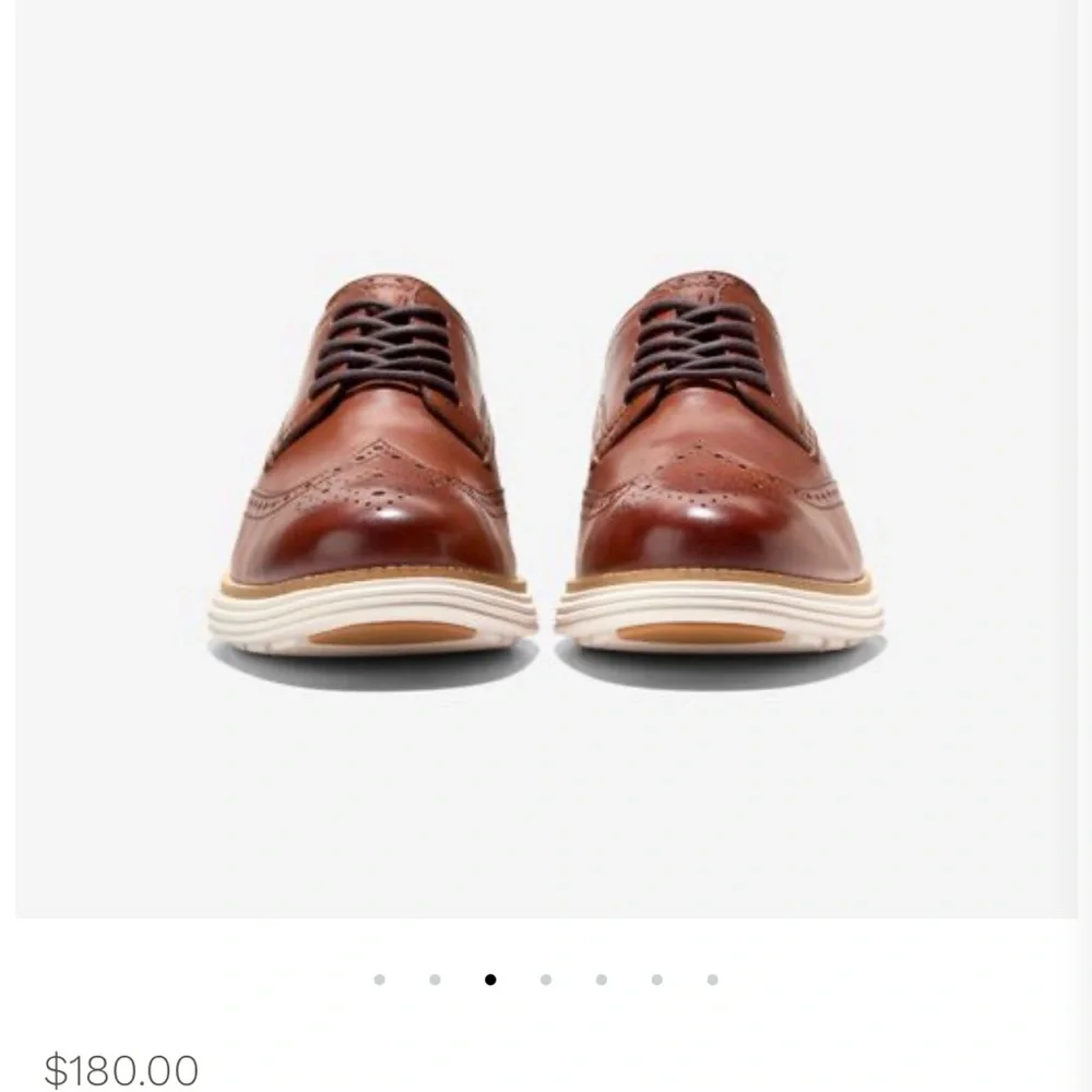 Men's ØriginalGrand Wingtip Oxfords Dress Shoes Cole Hann 11.5 Wide (worn twice) - Picture 9 of 12